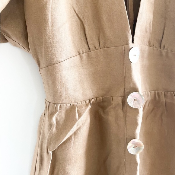 Reformation Short Sleeve Linen Dress - Picture 8 of 12